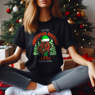 Custom name Customer service elf personalized T-Shirt
