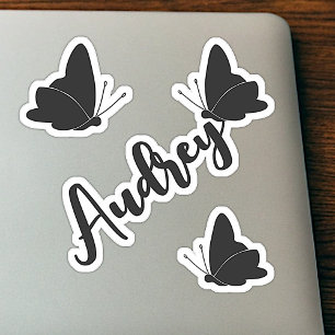 Custom Name Cute Black Butterflies Graphic Sweet 
