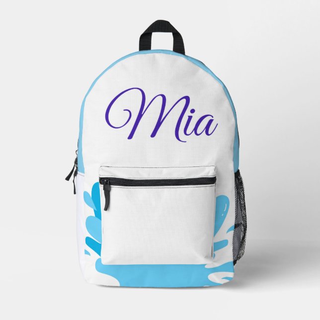 Custom Name Cute Girl Backpack (Front)