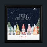 Custom Name Cute Gnome Jewellery Keepsake Gift Box<br><div class="desc">Introducing our Custom Name Cute Gnome Jewellery Keepsake Gift Box! This personalized gift box is the perfect way to make your loved ones feel special during the holiday season. Featuring a charming gnome design and customizable name, this box adds a whimsical touch to your gift-giving. The high-quality material ensures durability...</div>