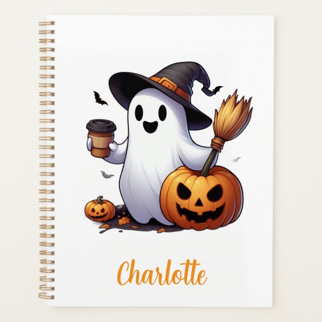 Custom name Cute Halloween ghost  (Devant)