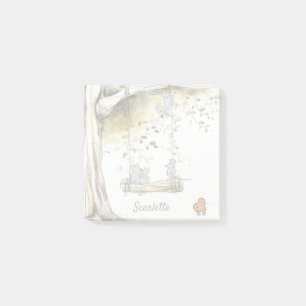 Custom Name Cute Mice School Post-it Notes