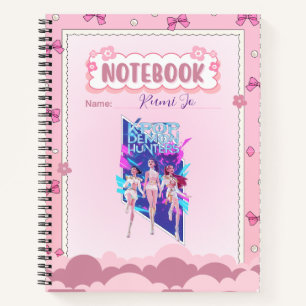 Custom Name Cute Pink Kpop Inspired Notebook 
