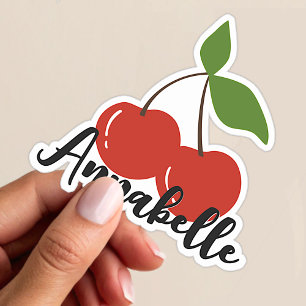 Custom Name Cute Red Cherries Cherry Graphic Sweet