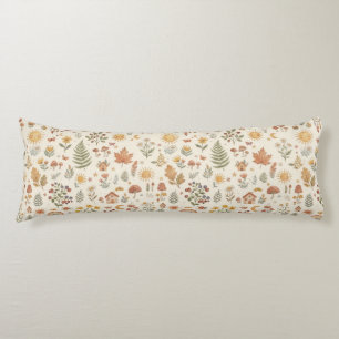 Custom Name Cute Woodland Fox Sun & Rainbow Body Pillow