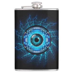 Custom Name Cyber Circuit Eye Hip Flask