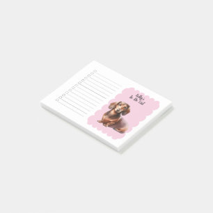 Custom Name Dachshund Watercolor To Do List Post-it Notes