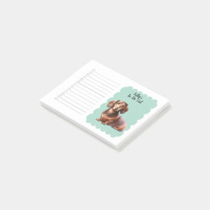 Custom Name Dachshund Watercolor To Do List Post-it Notes