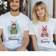 Custom Name Dad Bunny Matching Family Group