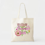 Custom Name Daisy Flower Girl Tote Bag<br><div class="desc">This tote bag is sure to make your little flower girl smile! Designed with a floral daisy pattern,  it has a completely customizable name in the banner.</div>