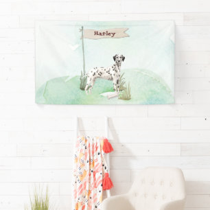 Custom Name Dalmatian Pet  Dog Banner
