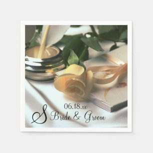 Custom Name Date Monogram Wedding Invitation Napki Napkin