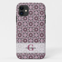 Custom Name Deco Dusky Rose Cherry Blossom Mandala