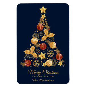 Custom Name Decorative Christmas Tree Magnet