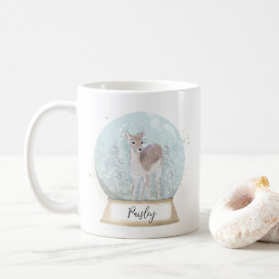 Custom Name Deer Christmas Coffee Mug