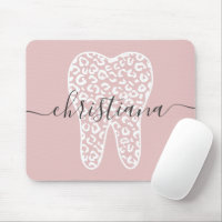 Custom Name Dental Leopard Print Tooth