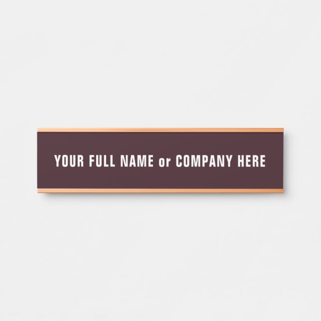 Custom Name Design Your Own Door Sign Example (Front)