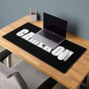 Custom name desk mat for computer table
