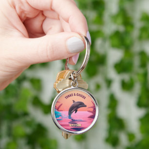 Custom Name & Destination Dolphin Keychain