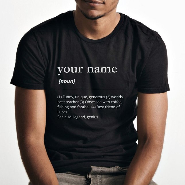 Custom name dictionary definition black T-Shirt (Creator Uploaded)
