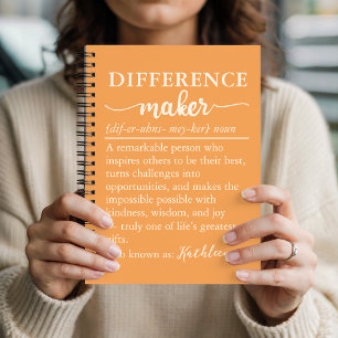 Custom Name Difference Marker Notebook Gift