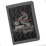 Custom NAME Dirt Bike Rider Motocross Racing Trifold Wallet<br><div class="desc">Custom NAME Dirt Bike Rider Motocross Racing Moto Racer Motorcycle Gifts - Choose Colour and Customize with your Name or Custom Text!</div>