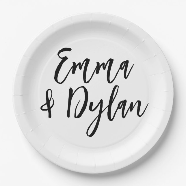 Custom Name dish, Personalized Bachelorette party  Paper Plate (Front)
