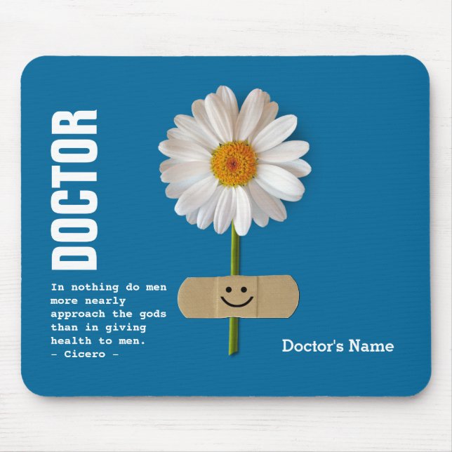 Custom Name Doctor Appreciation Gift Mouse Pad (Front)