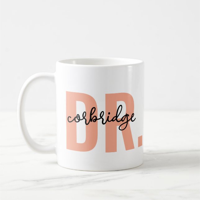 Custom Name Doctor Mug • DR. Coffee Cup • Doctor  (Left)