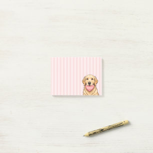 Custom Name Dog with Heart Happy Valentine's Day Post-it Notes