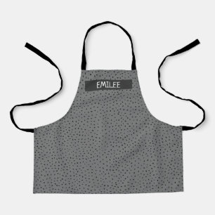 Custom Name Doodle Dots All-Over Print Apron