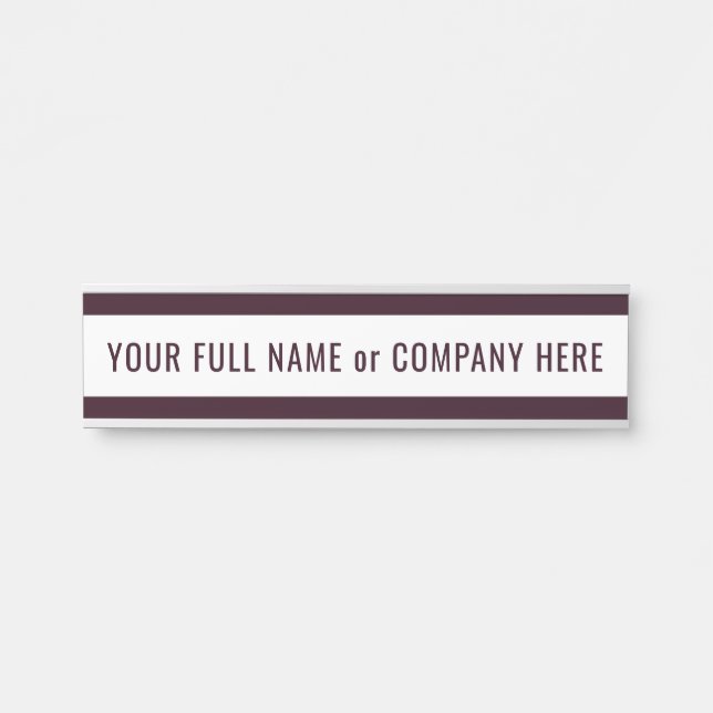 Custom Name Door Sign Choose Your Colours and Font (Front)