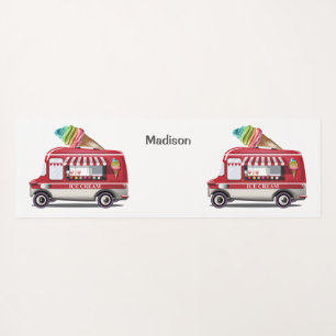 Custom name double-sided Ice Cream Penguin / Truck Yoga Mat