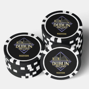 Custom Name Dublin Ireland Poker Chips