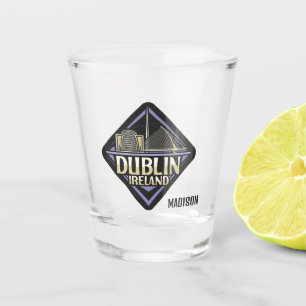 Custom Name Dublin Ireland Shot Glass