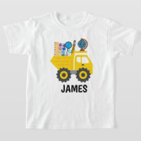 Custom Name Dump Truck T-Shirt, Truck Graphic