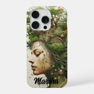 Custom name Earth Day Woman Design iPhone 15 Pro Case