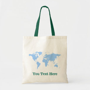 Custom Name Earth Globe Geography Tote Bag