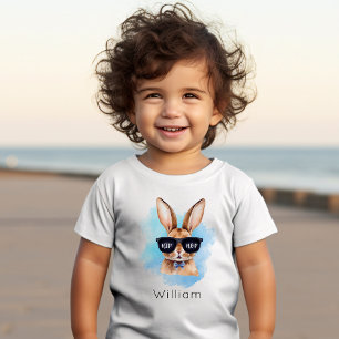 Custom Name Easter Bunny Boy Hip Hop Toddler T-shirt