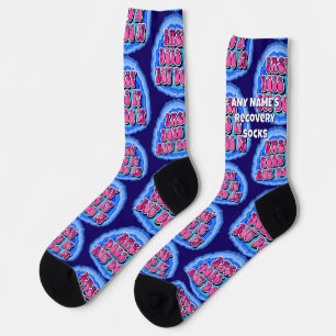 CUSTOM NAME Easy Does It Geode 12 Step AA Slogan Socks