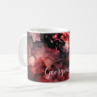 Custom Name Eerie Blood Moon Halloween Alcohol Ink
