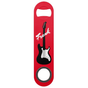 Custom name electric rock guitar bottle opener bar key