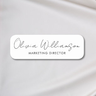 Custom Name Elegant Script Modern Personalized Tag