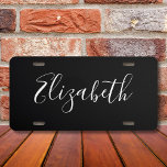 Custom Name Elegant Signature License Plate<br><div class="desc">Customize this design and create your personalized License Plate. You can TRANSFER this DESIGN on other Zazzle products and adjust it to fit most of the Zazzle items. You can also click the CUSTOMIZE button to add, delete or change details like background colour, text, font or some graphics. Standard Studio...</div>