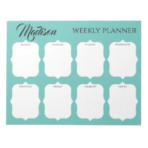 Custom Name Elegant Weekly Planner