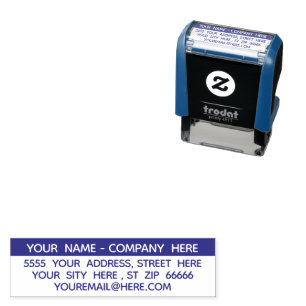 Custom Name Email Address Colour Self-inking Stamp