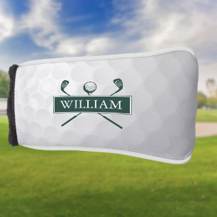 Custom Name Emerald Green Clubs And Ball Golf Head Cover