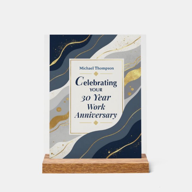 Custom Name Employee 30 Year Work Anniversary (Recto)