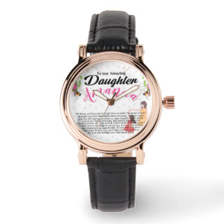 Custom Name Encouraging Message for Daughter Watch
