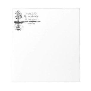 Custom Name Encouraging Scripture Psalm 1:3  Notepad